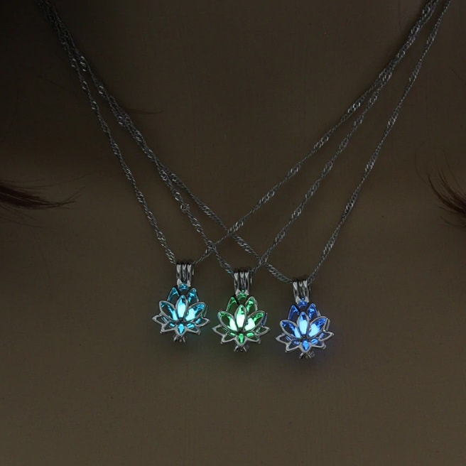 Collier Lotus - Vert profond