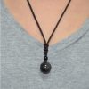 Collier Pendentif en Obsidienne Oeil céleste – Au Coeur de Gaïa