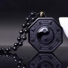 PIERRETOILES - Collier Pendentif Yin Yang En Obsidienne Noire - Pierre De Protection - Bijou Lithothérapie