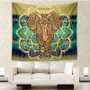 Tapisserie éléphant : tenture murale vintage en patchwork de