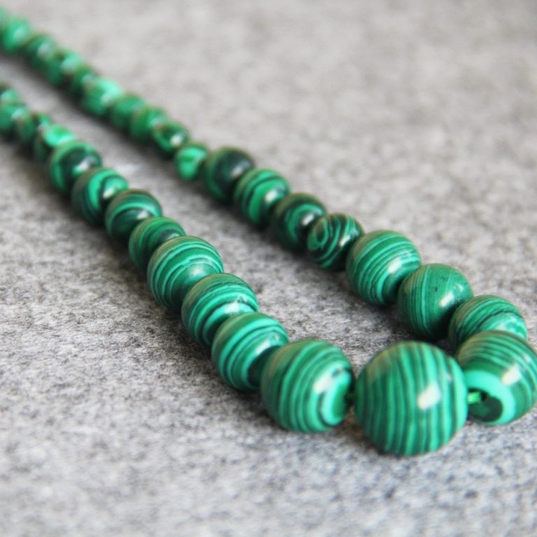 10 perles malachite naturelle 8mm